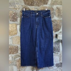 Banana Republic Cropped Wide Leg Jeans Women's Denim Blue Cotton Size 12